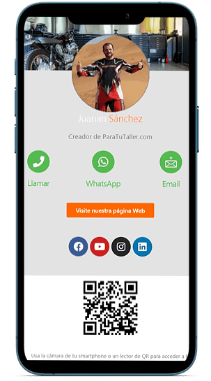 Tarjeta de visita virtual accesible mediante código QR