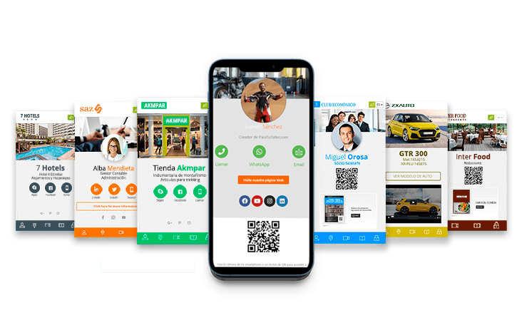 Formatos de una tarjeta de visita virtual